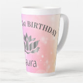 Speciale 21e bruistekaart latte mok (Rechterhoek)