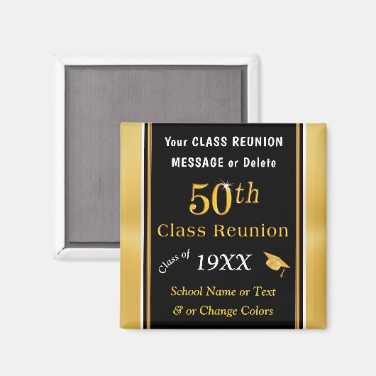 Speciale 50e Cheap Class Reunion Souvenirs Magneet (Voorkant / Achterkant)
