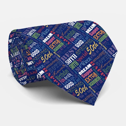 Speciale 50e verjaardag Persoonlijke cadeautjes vo Stropdas (Opgerold)