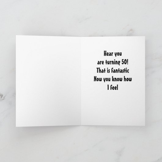 SPECIALE 50e VERJAARDAG WENSEN VAN EEN SPECIALE PU Kaart (Binnen)