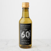 Speciale 60e verjaardag Mini Wine Bottle Labels Wijn Etiket (Voorkant)