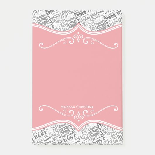 Speciale 75e gepersonaliseerde cadeautjes van de B Post-it® Notes (Voorkant)