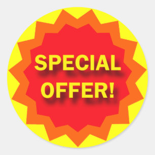 SPECIALE AANBIEDING - BORD VOOR DETAILHANDEL RONDE STICKER