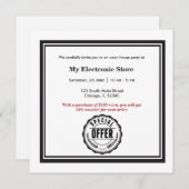 Speciale aanbieding Grand Opening Kaart (Voorkant / Achterkant)