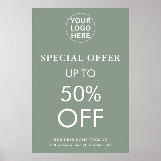 Speciale aanbieding Korting Eindverkoop Sage Green Poster (Voorkant)