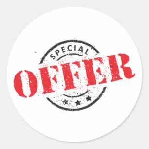 Speciale aanbieding ronde sticker