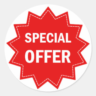 Speciale aanbieding ronde sticker