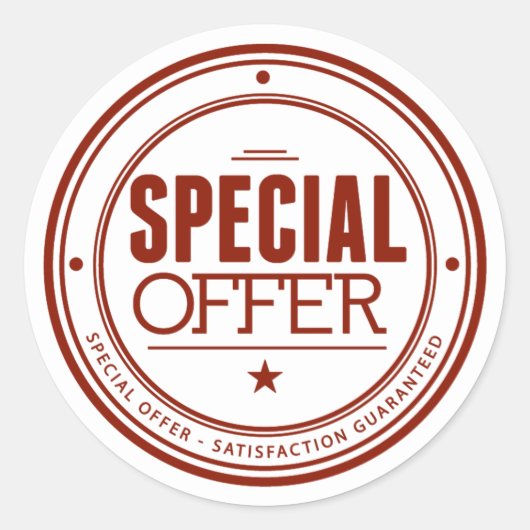 Speciale aanbieding ronde sticker (Voorkant)