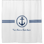 Speciale aangepaste naam modern anchor douchegordijn (Voorkant)