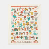 Speciale ABC Animal Fleece Blanket Deken (Voorkant)