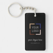 Speciale acties van het merk Black Custom Logo Sleutelhanger (Voorkant)