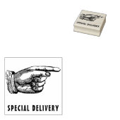 Speciale afleverende wijzende vinger 	rubberstempel (Gestempeld)