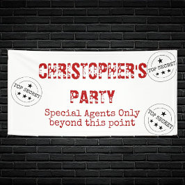 Speciale Agent Top Secret Party Banner