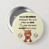Speciale behoeften Kinder Inspirerend, hartliedjes Ronde Button 7,6 Cm (Voorkant /achterkant)