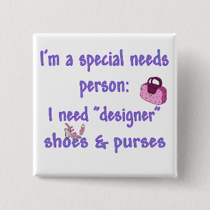 Speciale behoeften - Ontwerpschoenen en -aankopen Vierkante Button 5,1 Cm