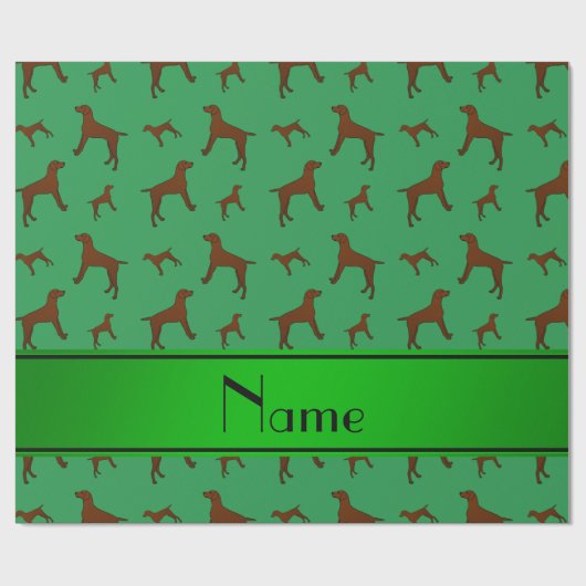 Speciale benaming groene Vizsla honden Cadeaupapier (Vlak)