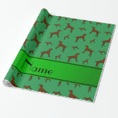 Speciale benaming groene Vizsla honden Cadeaupapier (Uitgerold)