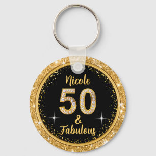Speciale bestelling, 50 en fantastische verjaardag sleutelhanger