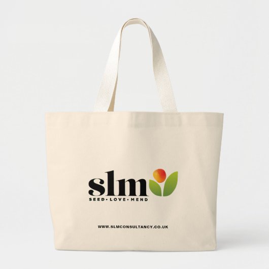 SPECIALE BESTELLING - SLM CONSULTANCY Zwart Grote Tote Bag (Voorkant)