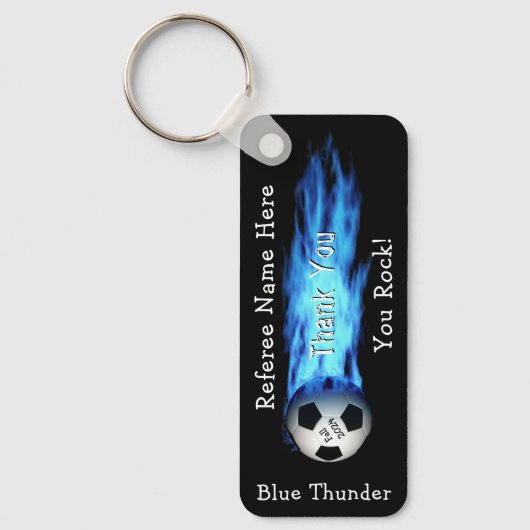 Speciale bestelling, Voetbal Scheidsrechter Sleute Sleutelhanger (Voorkant)