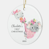 Speciale bezorging baby's eerste kerstfeest keramisch ornament (Links)