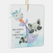 Speciale bezorging baby's eerste kerstvakantie keramisch ornament (Rechts)