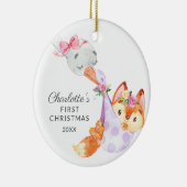 Speciale bezorging baby's eerste kerstvos keramisch ornament (Rechts)