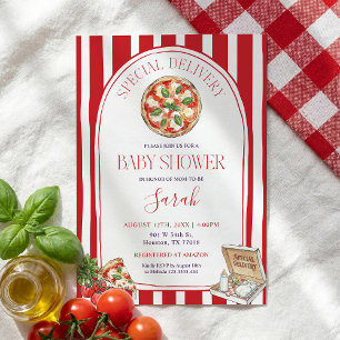 Speciale bezorging Italiaanse baby shower Kaart