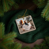 Speciale bezorging kerstfoto-pakketreis keramisch ornament