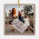 Speciale bezorging kerstfoto-pakketreis keramisch ornament (Voorkant)