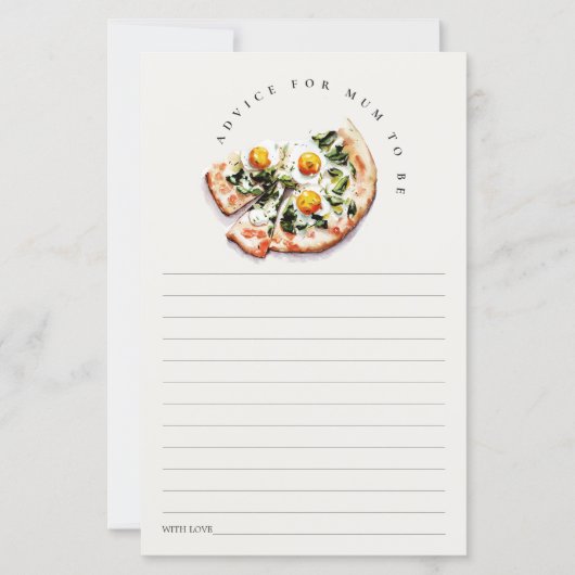 Speciale bezorging Pizza Advies voor mama Baby sho (Voorkant)