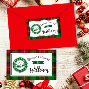 Speciale bezorging van de kerstman Kerstcadeau Rechthoekige Sticker