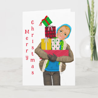 "Speciale Bezorging voor Haar" Kerstkaart Kaart
