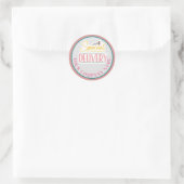 Speciale bezorging zakelijke klant ronde sticker (Tas)