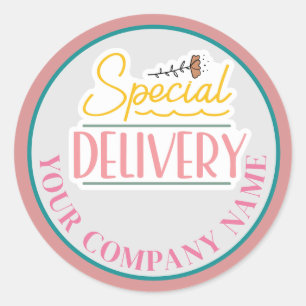 Speciale bezorging zakelijke klant ronde sticker