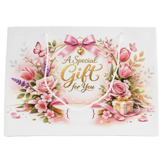 Speciale bloemengeschenkzak voor elke gelegenheid groot cadeauzakje