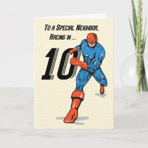 Speciale Buur 10e Verjaardag Superheld Kaart