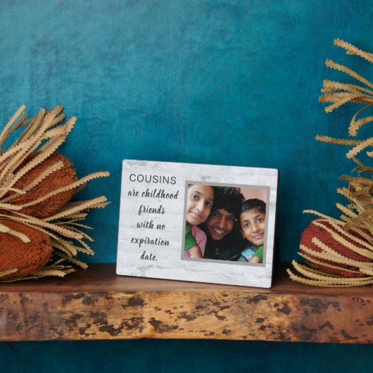 Speciale cadeau! Cousins Photo Plaque Fotoplaat (Zijkant)