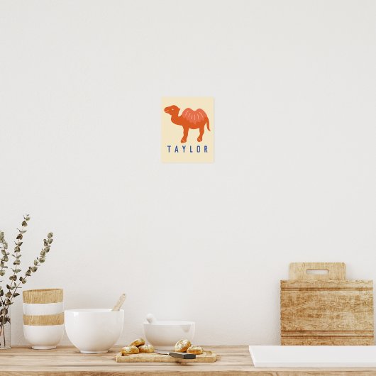Speciale Cartoon Bactrian 2 Humps Camel Poster (Keuken)