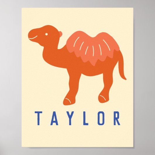 Speciale Cartoon Bactrian 2 Humps Camel Poster (Voorkant)