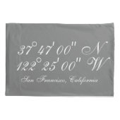 speciale coördinaten van de wereldkaart kussensloop (Achterkant-Links)