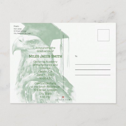 Speciale Custom Afstuderen Invitation Briefkaarten (Achterkant)