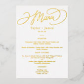 Speciale Dag ECHTE FOLIE Elegant Menu Kaart (Voorkant)