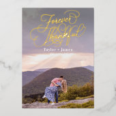 Speciale Dag ECHTE FOLIE Foto Dank je kaart (Voorkant)