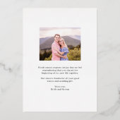 Speciale Dag ECHTE FOLIE Foto Dank je kaart (Achterkant)