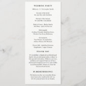 Speciale Dag EDITABLE KLEUR Huwelijksprogramma Programma (Achterkant)