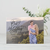 Speciale dag Elegante foto bruiloft uitnodiging (Staand voorkant)