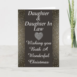 speciale dochter en dochter voor de wet kerstkaart feestdagen kaart
