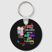 Speciale Ed SPED Leerleraar Leider Cool Autism Awa Sleutelhanger (Voorkant)