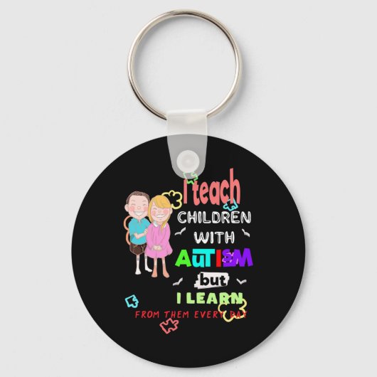 Speciale Ed SPED Leerleraar Leider Cool Autism Awa Sleutelhanger (Voorkant)